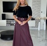 Davy szoknya plum – Női szoknya – Innova Fashion – 2. kép